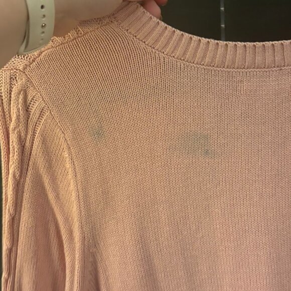 Pink cable knit sweater - Picture 3 of 4